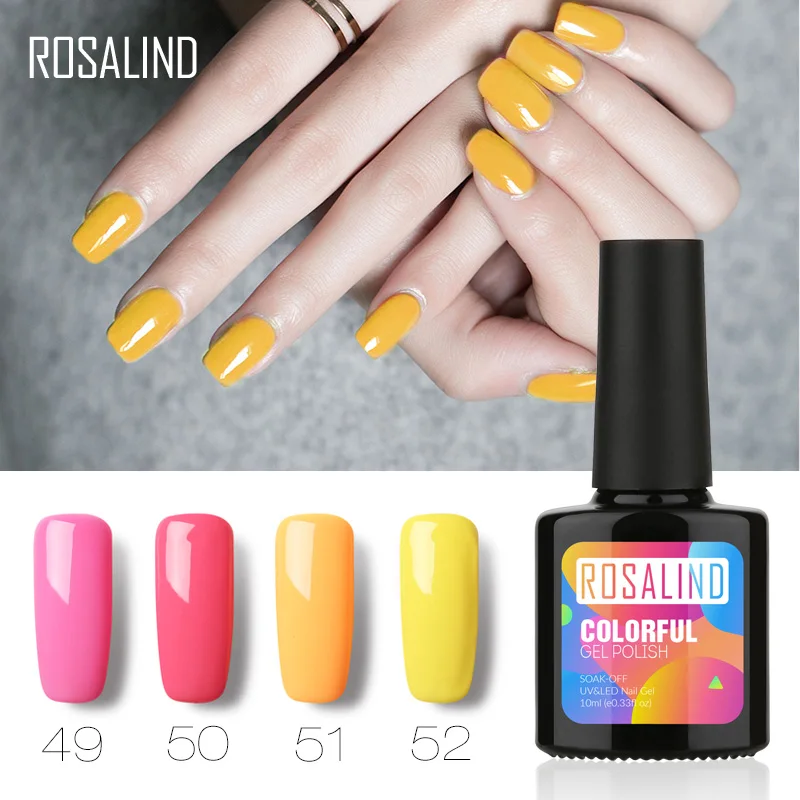 ROSALIND гель 1S P + черная бутылка 10 мл чистый цвет 58 цветов 31-58 лак для ногтей УФ