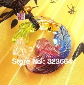 Chinese Jewelry LiuLi Glass colorful multicolor Phoenix auspicious bird Necklace
Chinese Jewelry LiuLi Glass colorful multicolor Phoenix auspicious bird Necklace