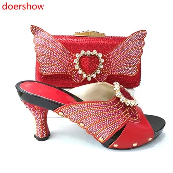 doershow Ladies Italian Shoes and Bag Set Decorated with Rhinestone African Wedding Shoes and Bag Set Party red Shoes SJU1-28
doershow Ladies Italian Shoes and Bag Set Decorated with Rhinestone African Wedding Shoes and Bag Set Party red Shoes SJU1-28
