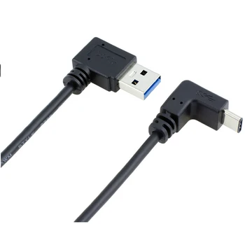 

1M For Dell XPS 13 & 15 Right Left Angle side bends USB3.1 AM to USB 3.1 Type-C 90 degree USB-C Fast Data Sync Charge Cable