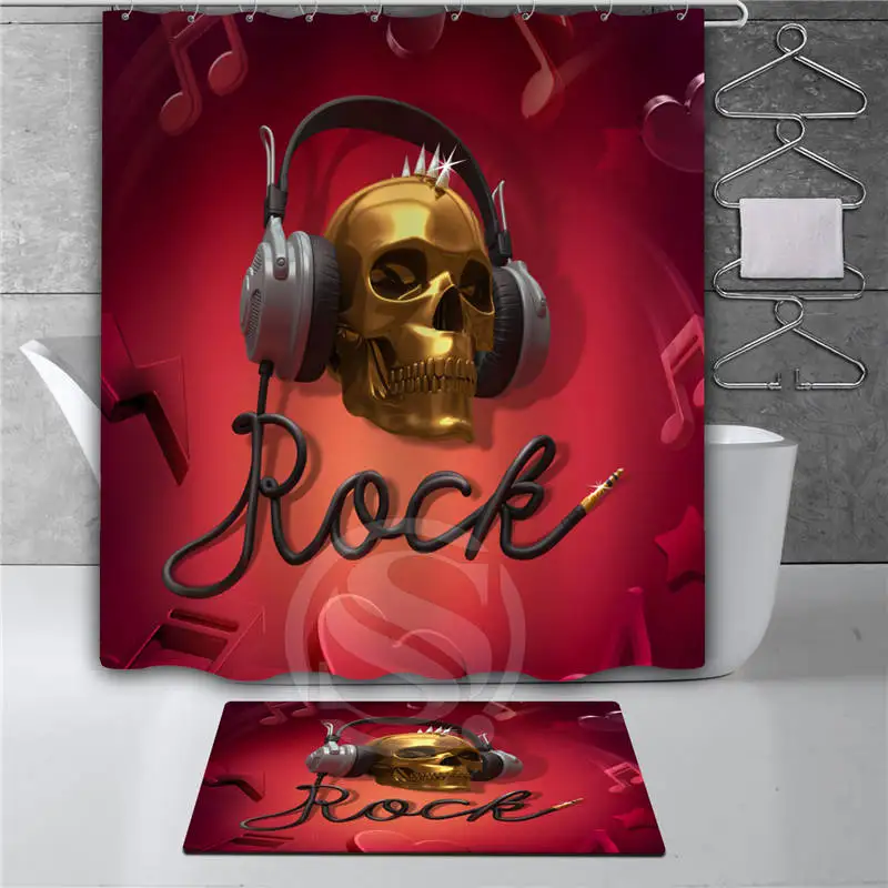 F16# rock skull Bathroom Waterproof Shower Curtain + rock skull Doormat Mat Bath Mats foot pad Free Shipping
F16# rock skull Bathroom Waterproof Shower Curtain + rock skull Doormat Mat Bath Mats foot pad Free Shipping
