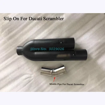 Slip On For Ducati Scrambler Motorcycle Modified Exhaust Muffler Escape Set with Middle Link Pipe Connector Laser Marking
Slip On For Ducati Scrambler Motorcycle Modified Exhaust Muffler Escape Set with Middle Link Pipe Connector Laser Marking
