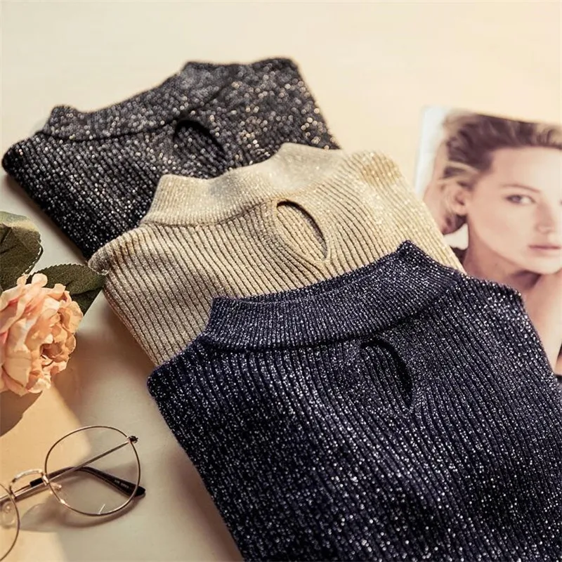 Fashion 2019 Knitted Sheath Tops Women High Collar Long Sleeves Slimming Tops Casual Solid Turtleneck Fitness Winter Autumn
Fashion 2019 Knitted Sheath Tops Women High Collar Long Sleeves Slimming Tops Casual Solid Turtleneck Fitness Winter Autumn