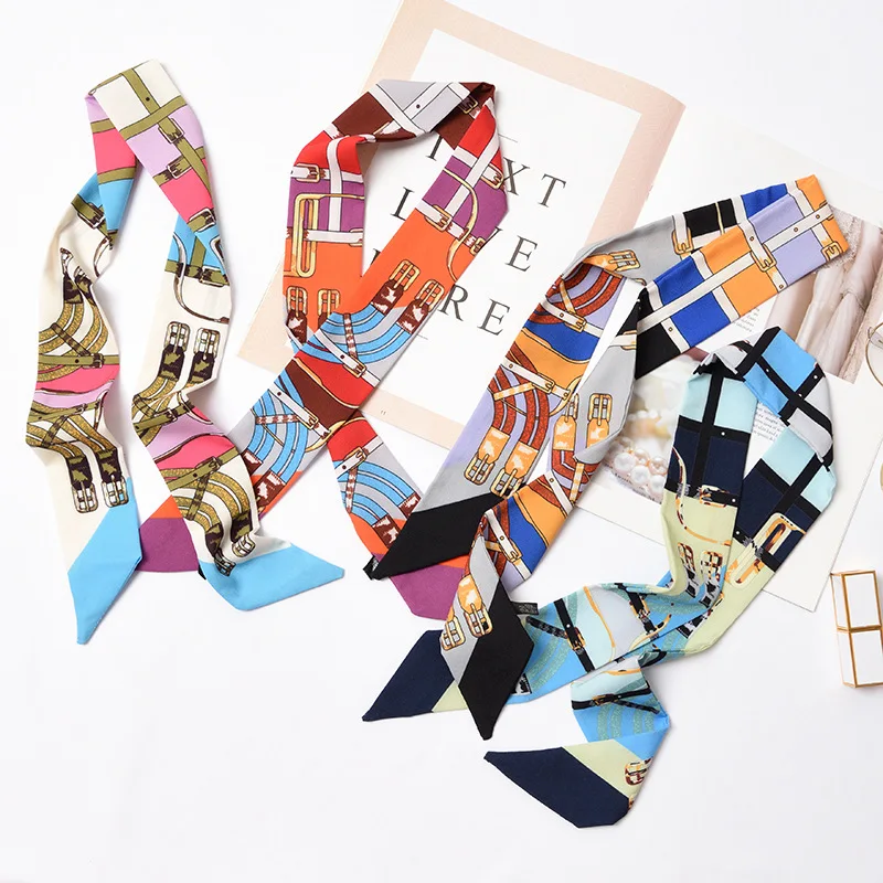 2019 summer explosion scarf wild long scarf narrow narrow decoration wrapped bag handle hairband scarf
2019 summer explosion scarf wild long scarf narrow narrow decoration wrapped bag handle hairband scarf