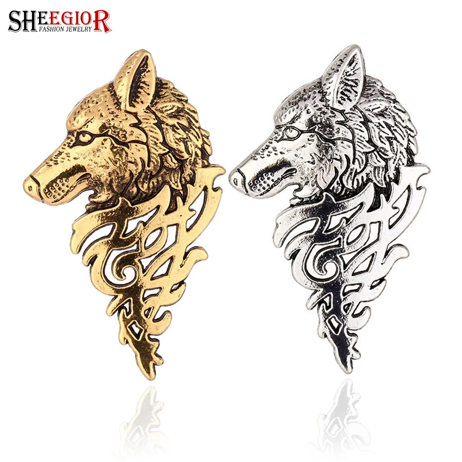 SHEEGIOR Vintage Wolf Head Collar Brooches for Women Men Badge Lovely Retro Bronze Silver Brooch Lapel Pins Fashion Jewelry Gift
SHEEGIOR Vintage Wolf Head Collar Brooches for Women Men Badge Lovely Retro Bronze Silver Brooch Lapel Pins Fashion Jewelry Gift