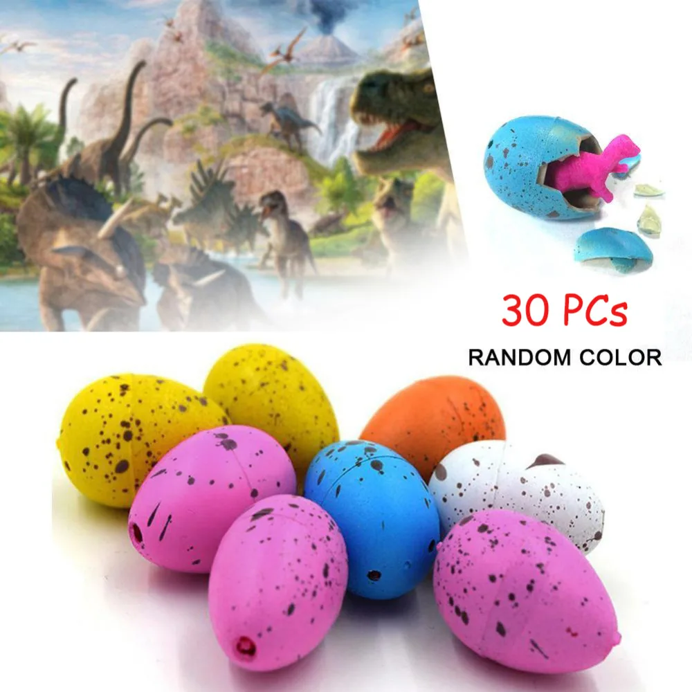 30pcs/lot Colorful Dinosaur Eggs Hatching Growing Dinosaur Baubles Add Water Grow Funny Toys Children Kid Gift Magic Egg
30pcs/lot Colorful Dinosaur Eggs Hatching Growing Dinosaur Baubles Add Water Grow Funny Toys Children Kid Gift Magic Egg