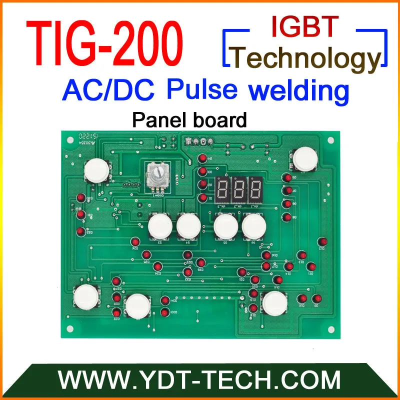 TIG 200 AC/DC pulse tig Сварочные аксессуары с контроллером IGBT (панель + панель