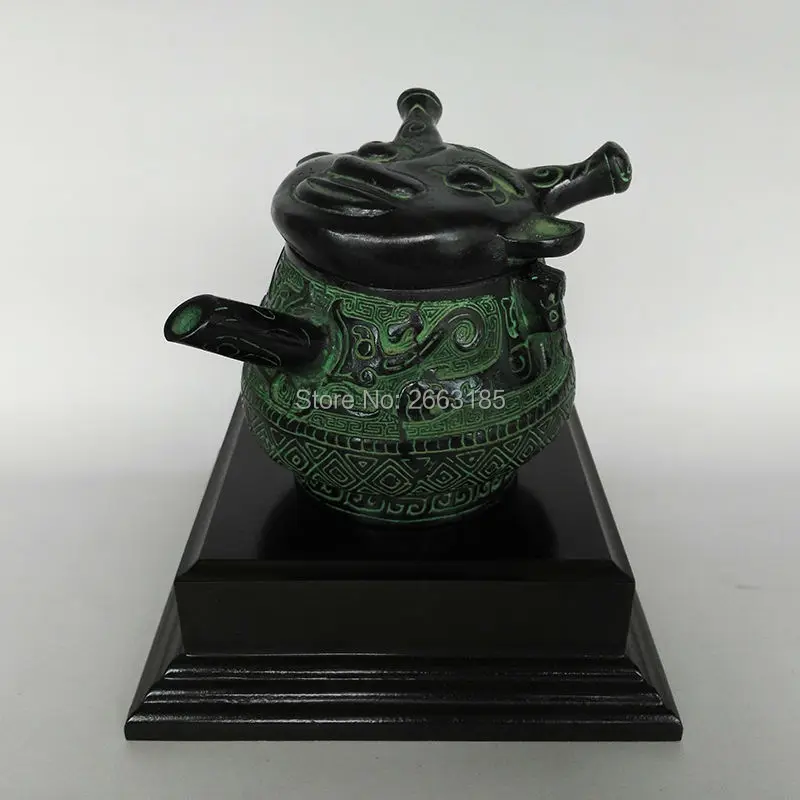 Delicate Home Decoration Chinese Antique Imitation Bronze Man Face Cover Long Mouth Pot Top-desk Christmas Decor Crafts Figurine
Delicate Home Decoration Chinese Antique Imitation Bronze Man Face Cover Long Mouth Pot Top-desk Christmas Decor Crafts Figurine