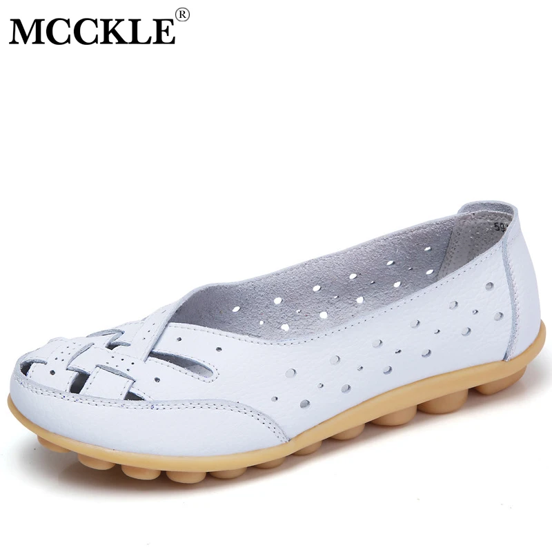 MCCKLE Genuine Leather Spring Autumn Woman Loafers Cut Outs Anti Skid Flats Shoe Solid Women Moccasins Casual Slip On Flat Shoes
MCCKLE Genuine Leather Spring Autumn Woman Loafers Cut Outs Anti Skid Flats Shoe Solid Women Moccasins Casual Slip On Flat Shoes