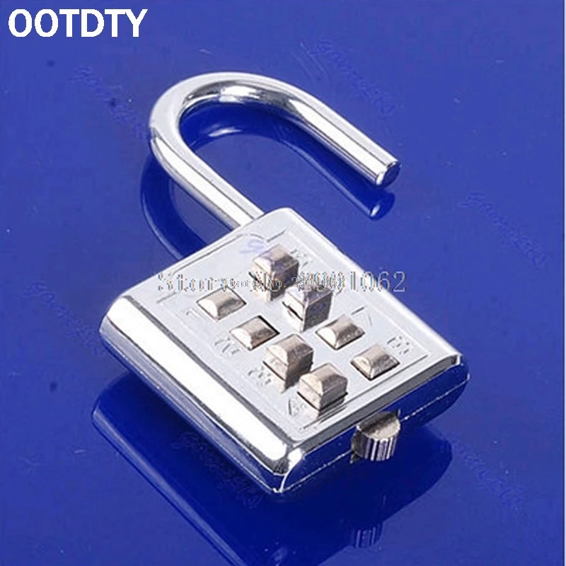 4 Digit Push Button Combination Number Luggage Travel Code Lock Padlock Silver -B119
4 Digit Push Button Combination Number Luggage Travel Code Lock Padlock Silver -B119