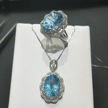 FLZB,Fashion charming jewelry set natural baby blue topaz big gemstone in 925 sterling silver with 18k white gold plated jewelry
FLZB,Fashion charming jewelry set natural baby blue topaz big gemstone in 925 sterling silver with 18k white gold plated jewelry