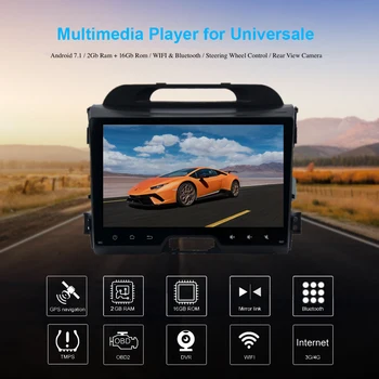 Dasaita Car 1 Din Radio Android 8.1 GPS Navi for KIA Sportage 2011 - 2015 navigation head unit multimedia video stereo 2Gb Ram 
Dasaita Car 1 Din Radio Android 8.1 GPS Navi for KIA Sportage 2011 - 2015 navigation head unit multimedia video stereo 2Gb Ram