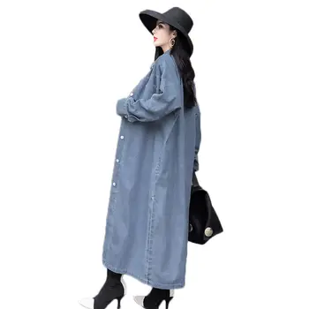 X-long Denim Shirt Women Spring 2019 New Korean Casual Shirt Jacket Fashion Cowboy Blouse Single-breasted Jaqueta Feminina f395
X-long Denim Shirt Women Spring 2019 New Korean Casual Shirt Jacket Fashion Cowboy Blouse Single-breasted Jaqueta Feminina f395
