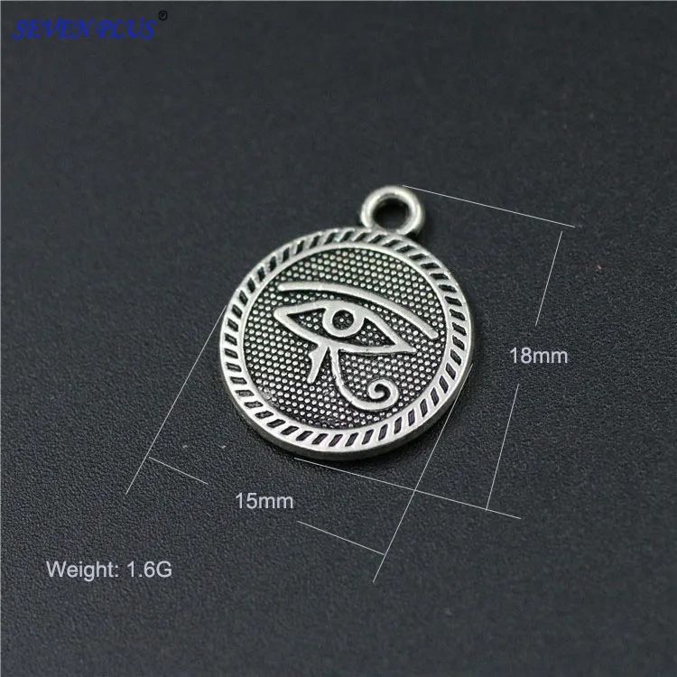 High Quality 20 Pieces/Lot 15mm*18mm Antique Silver Plated Round Disc Evil Eye Charms For Jewelry Making
High Quality 20 Pieces/Lot 15mm*18mm Antique Silver Plated Round Disc Evil Eye Charms For Jewelry Making