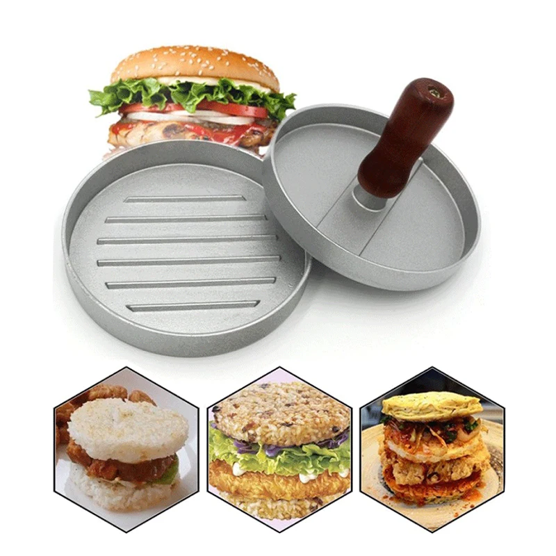 High Quality 12X12X3.5cm Hamburger Meat Press Aluminum Alloy Round Shape Western Hamburg Meat Presser Essential Tools
High Quality 12X12X3.5cm Hamburger Meat Press Aluminum Alloy Round Shape Western Hamburg Meat Presser Essential Tools