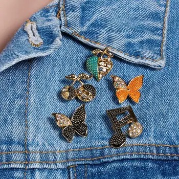 Rinhoo Crystal Cute Enamel Brooch Elegant Small Animal Brooches Butterfly Rhinestone Painting Women Dress Corsage Brooch Jewelry
Rinhoo Crystal Cute Enamel Brooch Elegant Small Animal Brooches Butterfly Rhinestone Painting Women Dress Corsage Brooch Jewelry
