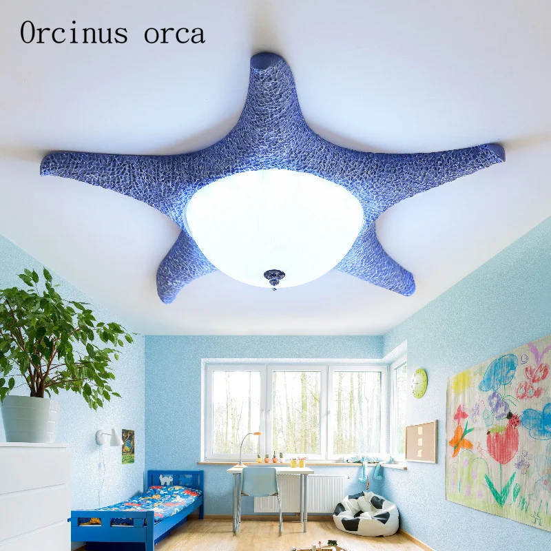 Mediterranean simple modern starfish ceiling light creative warm children's room bedroom LED ceiling lamp free shipping
Mediterranean simple modern starfish ceiling light creative warm children's room bedroom LED ceiling lamp free shipping