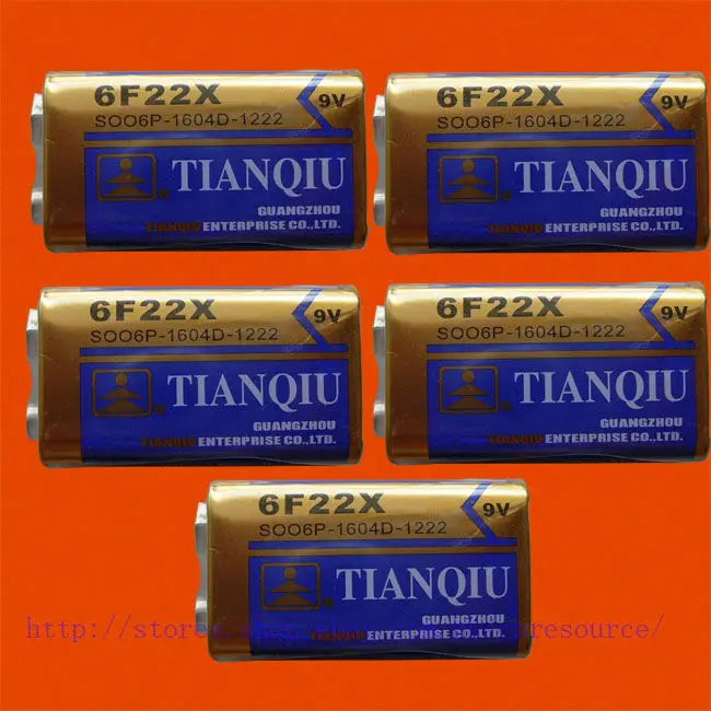 5X 6F22 6F22X 6LR61 Heavy Duty Battery 9V