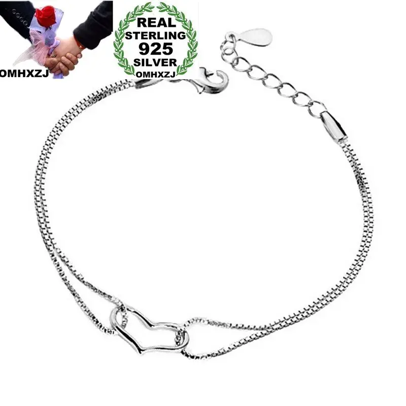 OMHXZJ Wholesale Personality Fashion OL Woman Girl Party Wedding Gift White Hollow Heart 925 Sterling Silver Bracelet BR38 
OMHXZJ Wholesale Personality Fashion OL Woman Girl Party Wedding Gift White Hollow Heart 925 Sterling Silver Bracelet BR38