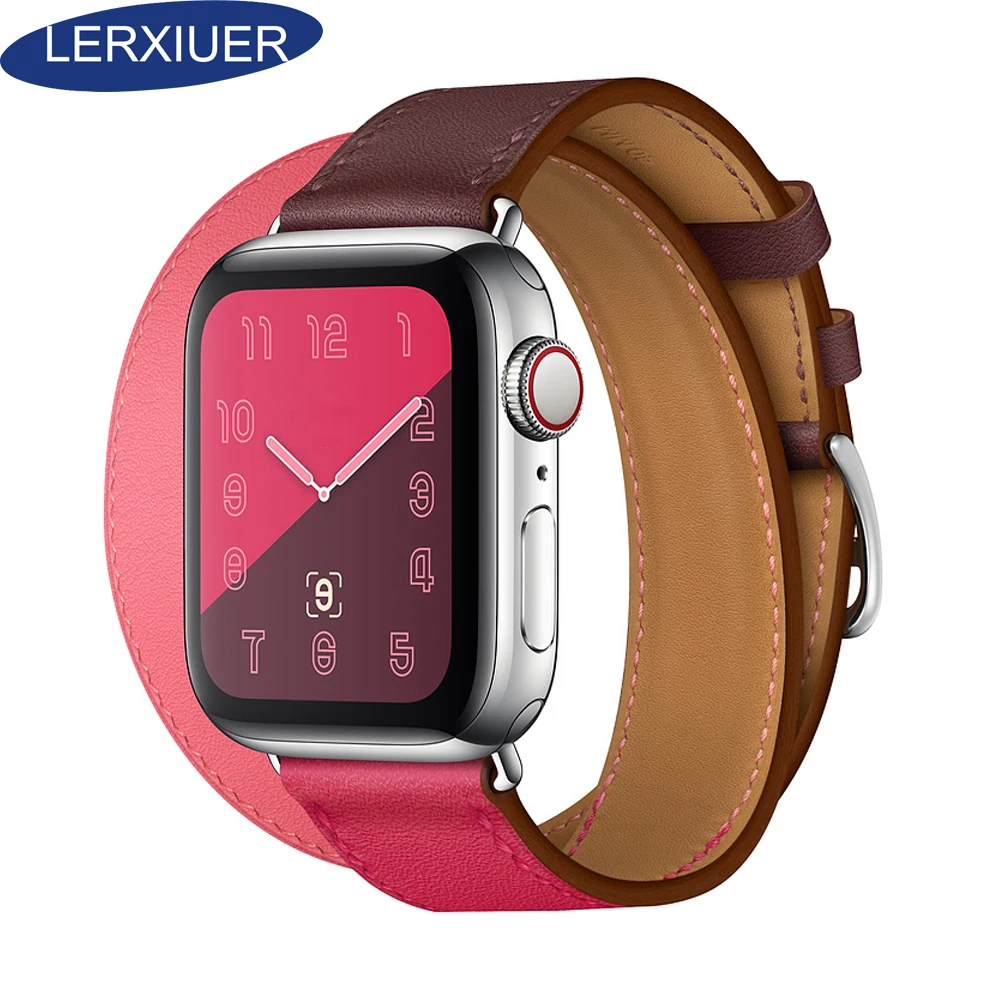 Strap watchband For apple watch 4 44mm 42mm Genuine Leather 40mm 38mm iwatch series 4 3 2 1 Double Tour band wrist bracelet
Strap watchband For apple watch 4 44mm 42mm Genuine Leather 40mm 38mm iwatch series 4 3 2 1 Double Tour band wrist bracelet