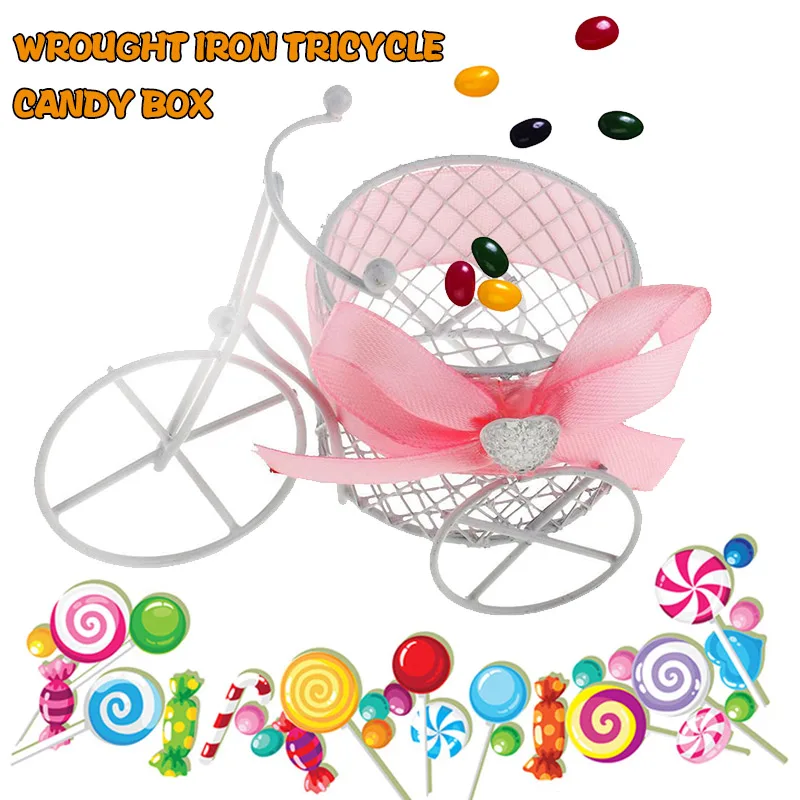 Tricycle Shape Metal Snacks Candy Cart Creative Wedding Decoration Candy Rack Exquisite Gift Candy Box Storage Boxes
Tricycle Shape Metal Snacks Candy Cart Creative Wedding Decoration Candy Rack Exquisite Gift Candy Box Storage Boxes