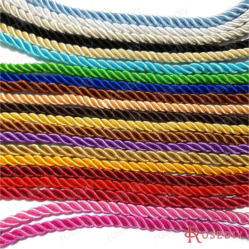 Wholesale 5 Meter Diameter 5mm 8mm Satin Polyester Three Strands of Twisted Cords Rope Diy Findings Accessories (FP1009)
Wholesale 5 Meter Diameter 5mm 8mm Satin Polyester Three Strands of Twisted Cords Rope Diy Findings Accessories (FP1009)