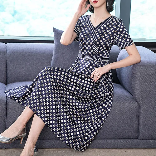 Plus Size Dresses Sweet Women Clothes Real Silk Dress New Fashion 2019 Summer Print Elegant Dress Elegant Casual Costumes
Plus Size Dresses Sweet Women Clothes Real Silk Dress New Fashion 2019 Summer Print Elegant Dress Elegant Casual Costumes