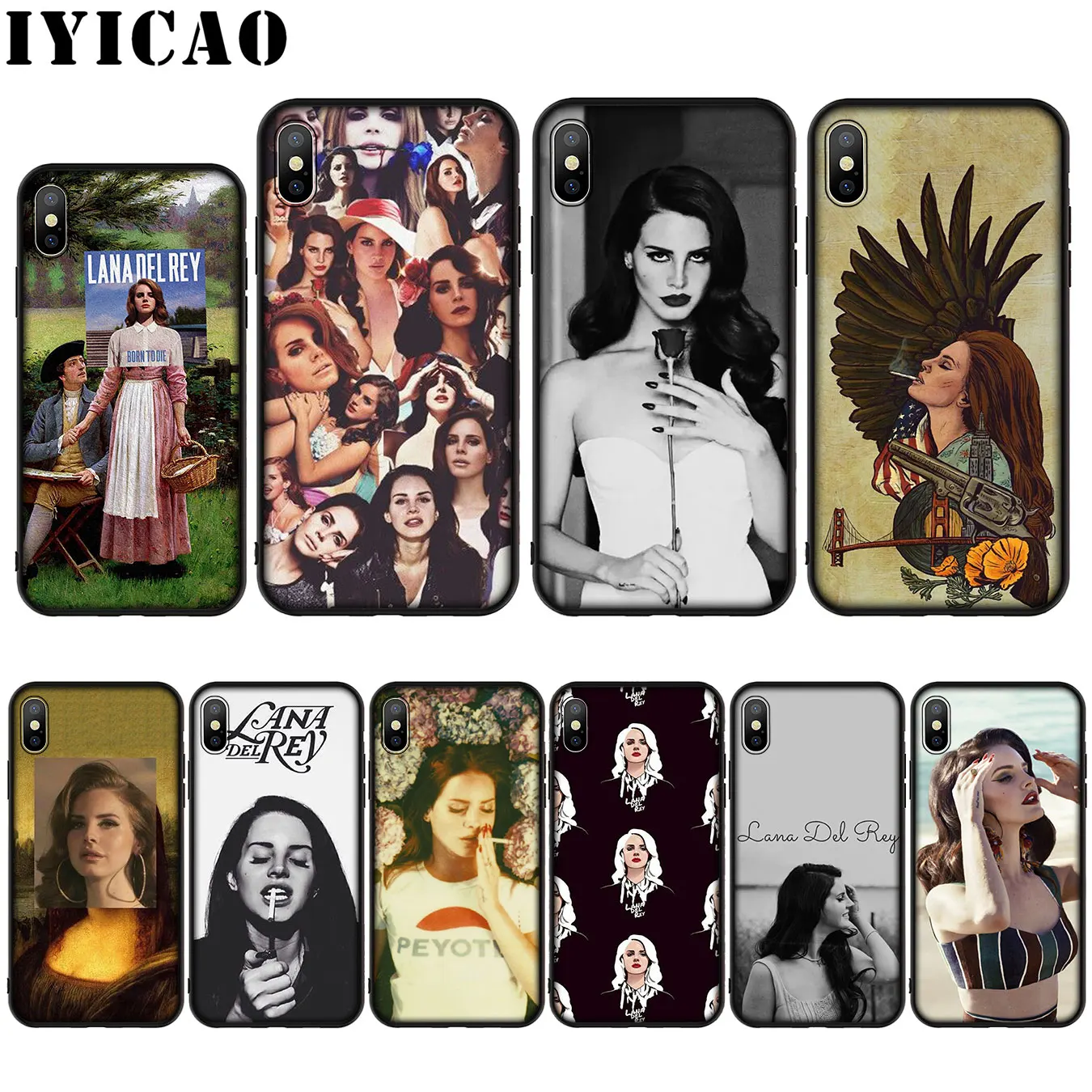 Забавный модный силиконовый мягкий чехол Lana Del Rey для iPhone 11 Pro Max XR X XS 8 7 6 6S Plus 5 5S