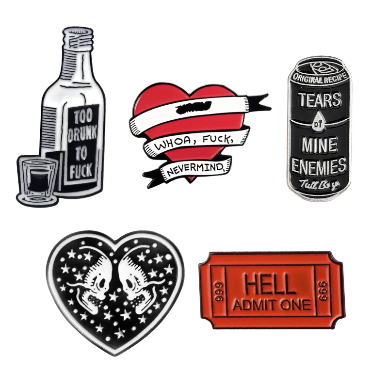 SALE Punk Collection Enamel Pins Dark Black Brooch Plague Doctor Heart Wine Hell Badge Denim Shirt Lapel Pin Gothic Jewelry Gift
SALE Punk Collection Enamel Pins Dark Black Brooch Plague Doctor Heart Wine Hell Badge Denim Shirt Lapel Pin Gothic Jewelry Gift