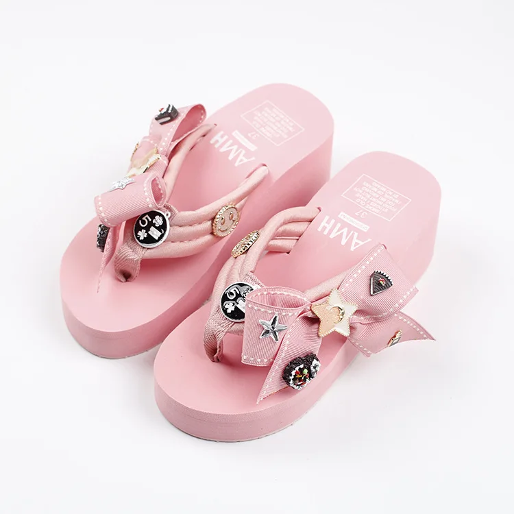 

2019 New Korean Summer Style Non-slip Slippers Flip Flops Online Cheap High Heels Platform Shoes