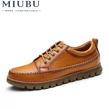 MIUBU High Quality Casual Shoes Men Genuine Leather Flats Lace Up Loafers Moccasins Walking Outdoor Boat Shoes Sneaker Fashion
MIUBU High Quality Casual Shoes Men Genuine Leather Flats Lace Up Loafers Moccasins Walking Outdoor Boat Shoes Sneaker Fashion