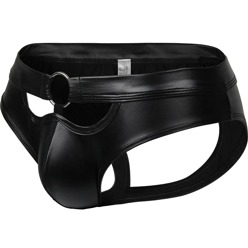 Men PU Faux Leather Cockring Briefs Hollow Out U Convex Pouch G-string Open Crotch Briefs Fetish Exotic Gay Wear Underwear F10
Men PU Faux Leather Cockring Briefs Hollow Out U Convex Pouch G-string Open Crotch Briefs Fetish Exotic Gay Wear Underwear F10