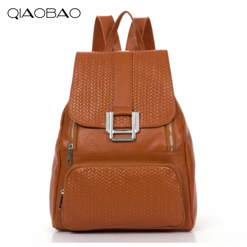 QIAOBAO 100% Women Natural Cowhide leather Backpack Korean fashion Genuine Leather bags hardware lock shoulder bag
QIAOBAO 100% Women Natural Cowhide leather Backpack Korean fashion Genuine Leather bags hardware lock shoulder bag