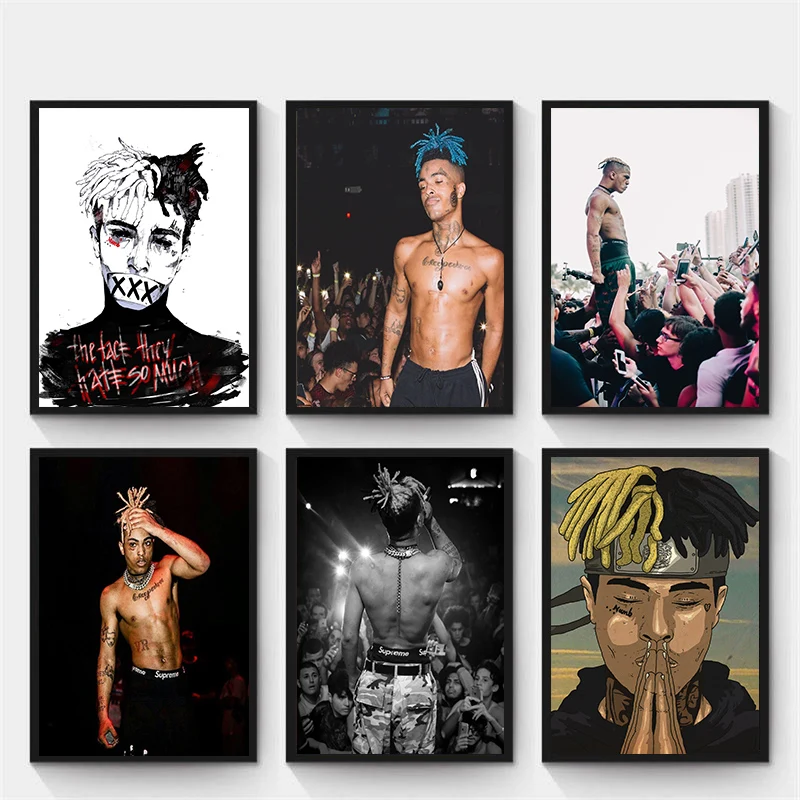 Художественный постер XXXTentacion Rap в стиле хип хоп музыкальная Звезда Певица печать