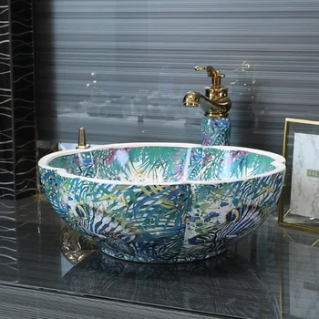 Modern Ceramic Washbasin Colored ceramic sink bowl flower shape ceramic wash basin bathroom sink
Modern Ceramic Washbasin Colored ceramic sink bowl flower shape ceramic wash basin bathroom sink