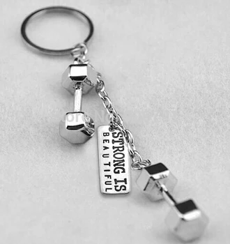 30pcs a lot fashion antique silver color beauty sport dumbbell Strong is Beautiful Key chain
30pcs a lot fashion antique silver color beauty sport dumbbell Strong is Beautiful Key chain