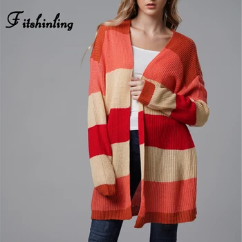 Fitshinling Rainbow striped cardigans sweaters for women clothing knitwear colorful fashion slim winter female long cardigan new
Fitshinling Rainbow striped cardigans sweaters for women clothing knitwear colorful fashion slim winter female long cardigan new
