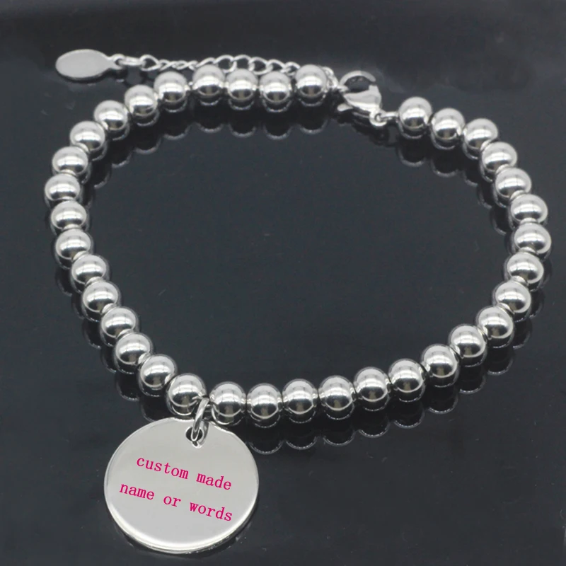 Fashion Beads Bracelet Best Selling Stainless Steel Bracelets Jewelry for Men and Women Can Custom Made Name Words YP7250
Fashion Beads Bracelet Best Selling Stainless Steel Bracelets Jewelry for Men and Women Can Custom Made Name Words YP7250