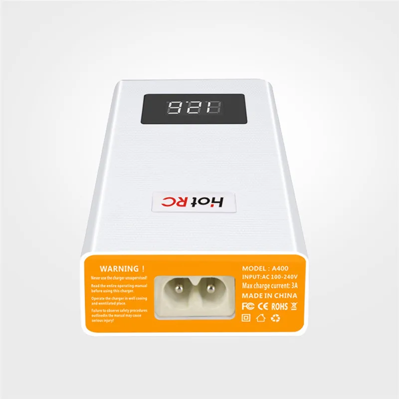 HOTRC A400 40W 3000mah LED Screen 3S-4S LiPo Battery Fast Balance Charger for RC Drone Quadcopter Spare Parts