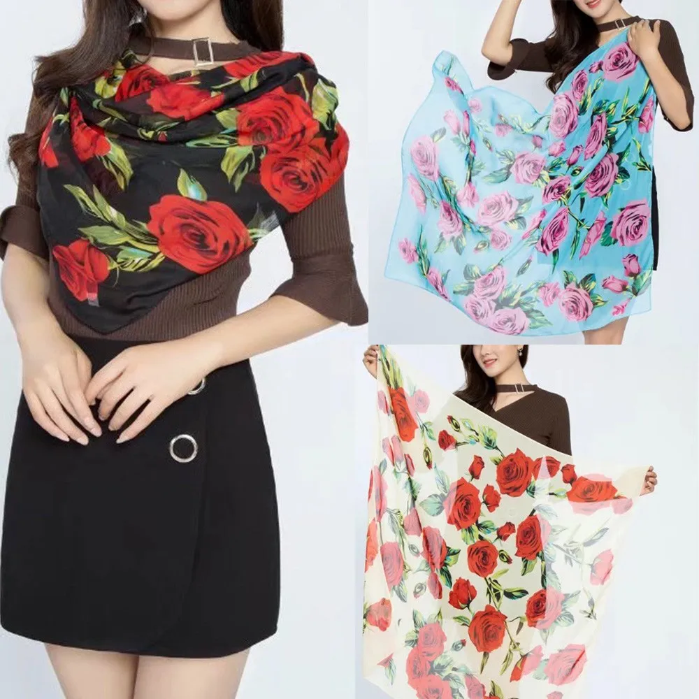 FEITONG Scarves For Women Fashion Rose Lady Print Long Wrap New Spring High Quality women's Shawl Chiffon Scarf Silk Scarve 2018
FEITONG Scarves For Women Fashion Rose Lady Print Long Wrap New Spring High Quality women's Shawl Chiffon Scarf Silk Scarve 2018