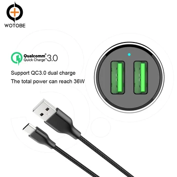 Quick Charge 3.0 39W Dual USB Car Charger, PowerDrive Speed 2 for Galaxy S7/S6/Edge/Plus, and PowerIQ USB TO Type-C cable 
Quick Charge 3.0 39W Dual USB Car Charger, PowerDrive Speed 2 for Galaxy S7/S6/Edge/Plus, and PowerIQ USB TO Type-C cable