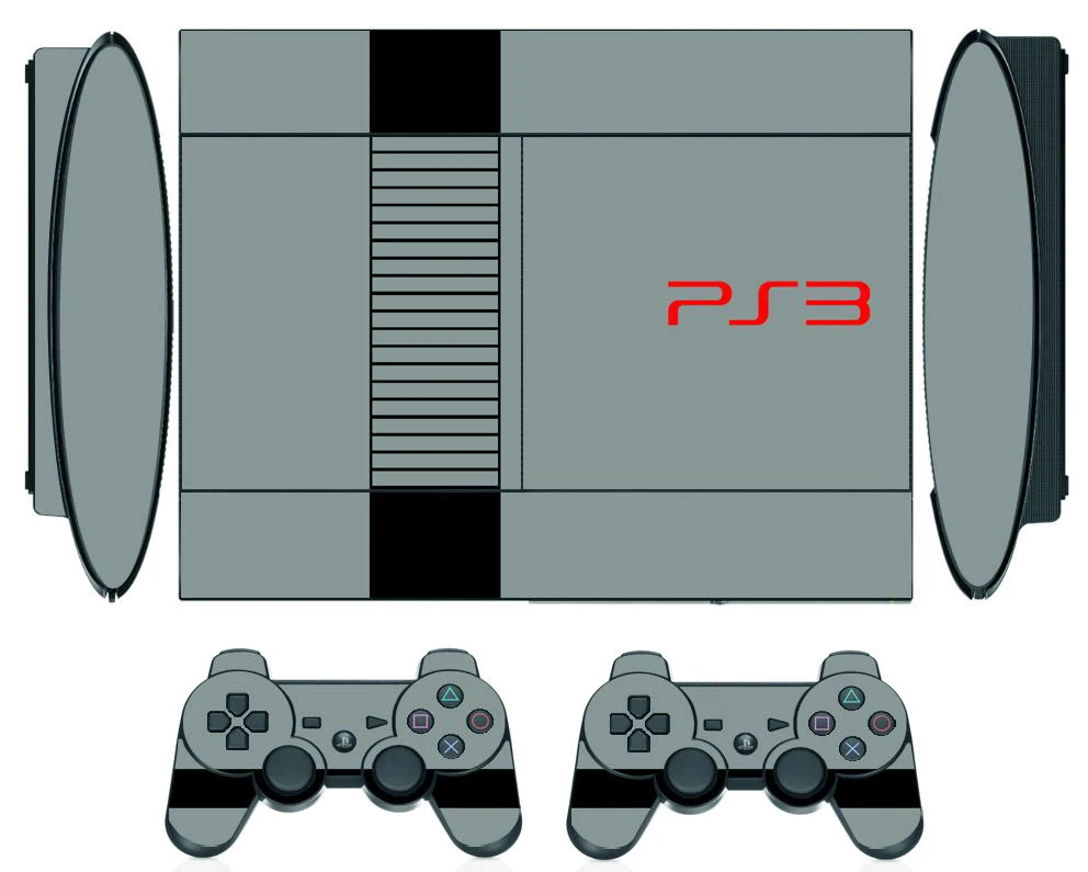 Виниловая Защитная пленка для Sony PS3 Super Slim 4000 и 2 контроллера 264|protector sticker|ps3 slim