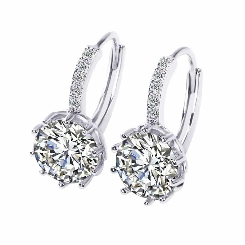 KISSWIFE High Quality Silver Fine CZ Zircon Earrings For Women Fashion Wedding Jewelry Earring Crystal Jewelry
KISSWIFE High Quality Silver Fine CZ Zircon Earrings For Women Fashion Wedding Jewelry Earring Crystal Jewelry