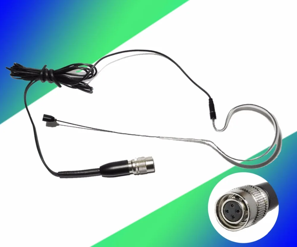 Mini Hirose 4 pin Single Hook Head Headset Microphone For Audio Technica Wireless Black Color
Mini Hirose 4 pin Single Hook Head Headset Microphone For Audio Technica Wireless Black Color