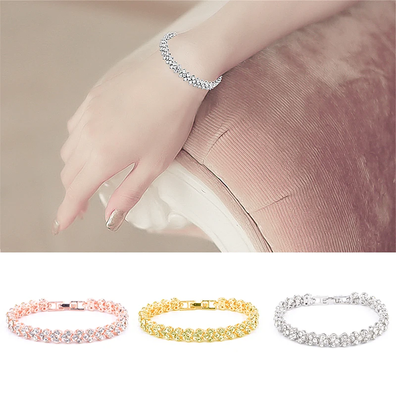 Sale 1PC New Charming crystal Gold and Silver Rhinestones bracelets For Women Wedding Gift Girls Fashion jewelry
Sale 1PC New Charming crystal Gold and Silver Rhinestones bracelets For Women Wedding Gift Girls Fashion jewelry