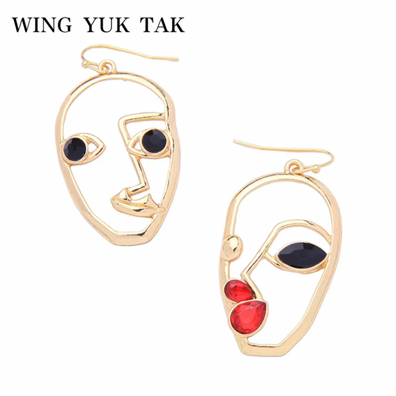 wing yuk tak Women's Earrings 2018 Fashion Golden Hyperbole Face Earrings Metal Punk Jewelry Party Oorbellen Korean Accessories
wing yuk tak Women's Earrings 2018 Fashion Golden Hyperbole Face Earrings Metal Punk Jewelry Party Oorbellen Korean Accessories