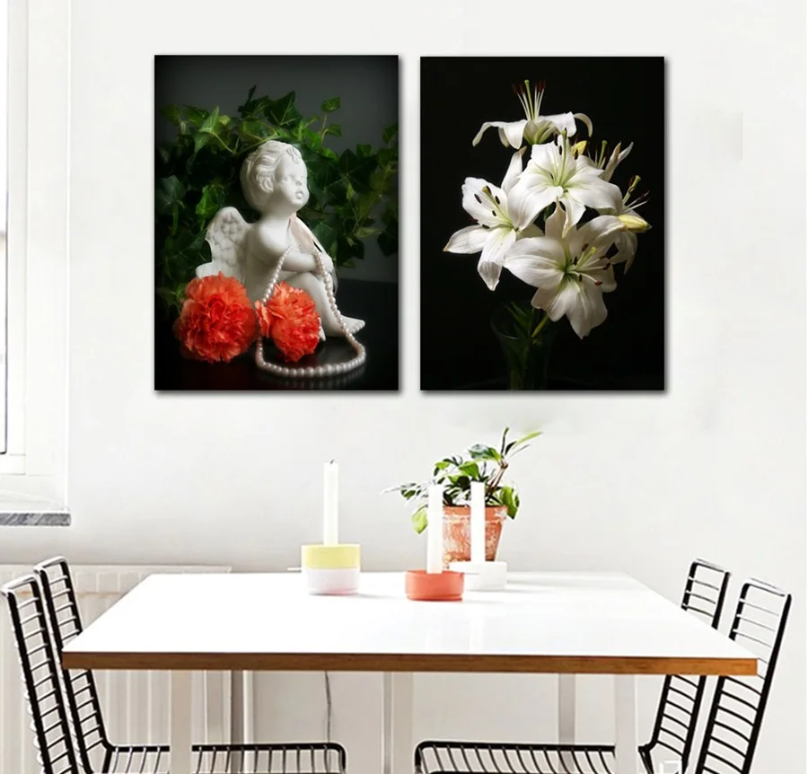 Nordic Living Room Wall Art Poster and Prints Angel Flower Still Life Canavs Painting for Bedroom Home Decoration Picture
Nordic Living Room Wall Art Poster and Prints Angel Flower Still Life Canavs Painting for Bedroom Home Decoration Picture