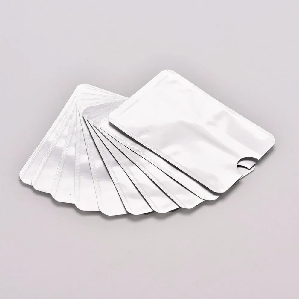 10pcs Aluminum Foil Anti Passport Secure Sleeve Holder Anti Scan RFID Blocking Protector Cover Plastic Silver Card Protector
10pcs Aluminum Foil Anti Passport Secure Sleeve Holder Anti Scan RFID Blocking Protector Cover Plastic Silver Card Protector
