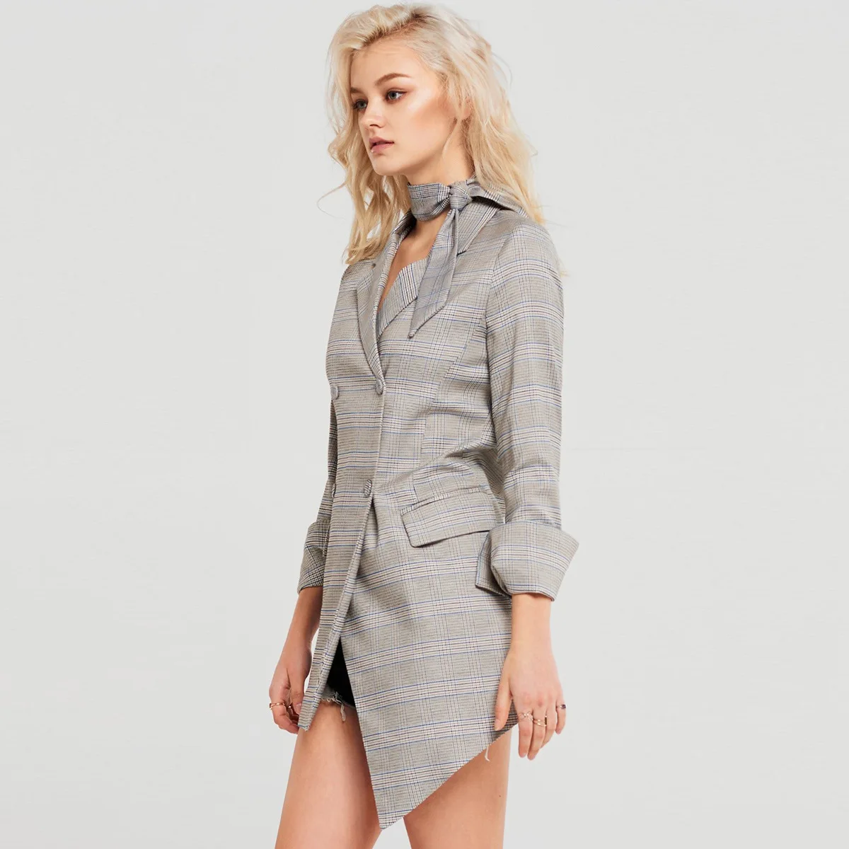 European American Fashion Simple Commuter Retro Striped Irregular Hem Medium and Long Casual Suit 2019 Women Coat and Jackets
European American Fashion Simple Commuter Retro Striped Irregular Hem Medium and Long Casual Suit 2019 Women Coat and Jackets