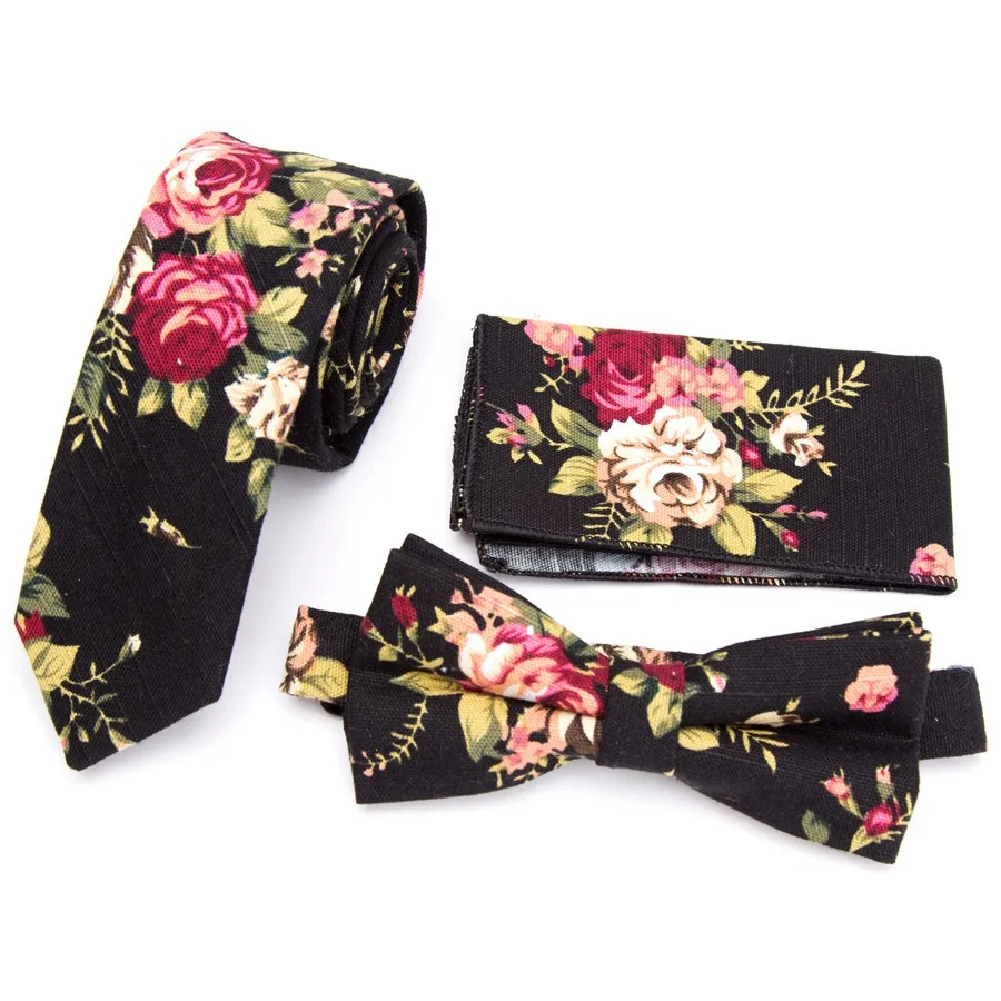 

Tie XGVOKH Mens Skinny Flower Rose wedding Pocket Square Handkerchief Butterfly Bow Ties Necktie Set Lots corbatas para hombre